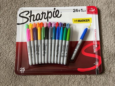 Sharpie 24+1 Gratis Feine Permanentmarker Mehrfarbig