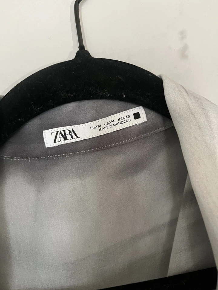 ZARA Shirt Mens Size M ( See Through ) Button Up Shirt - Image 2 of 4