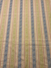 Pastel Spring Striped Easter Eggs  Bunny Tablecloth 57  X 46  Cotton