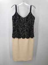 MICHAEL Michael Kors Black Size 12 Lace Bodycon Knee Length Sleeveless Dress