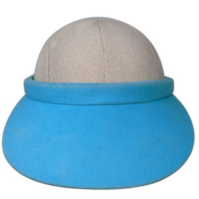 Tropical Trends Clip On Visor Hat Blue One Size Outdoor Solid Summer