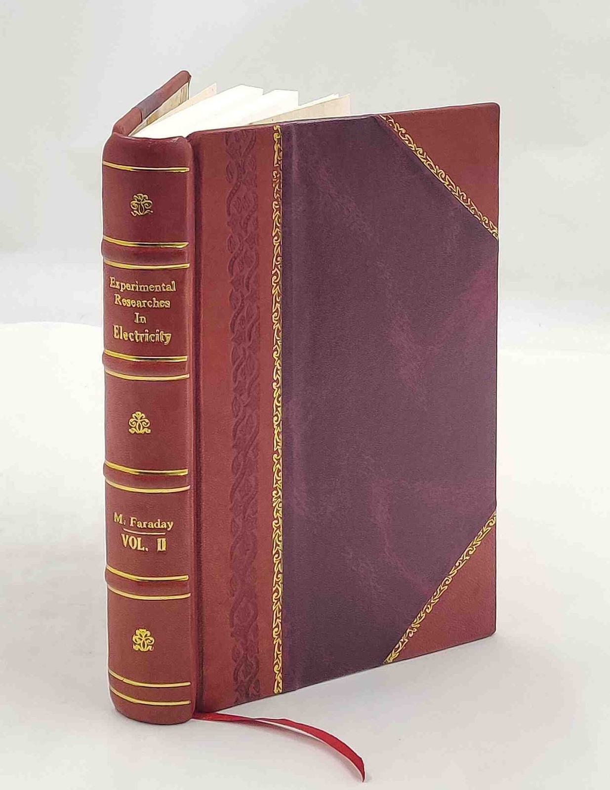 Experimental researches in electricity. By Michael Faraday. Vol. [Leather Bound]