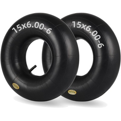 15x6.00-6 Schläuche 2er-Pack für Rasentraktor Aufsitzmäher Gummischlauch