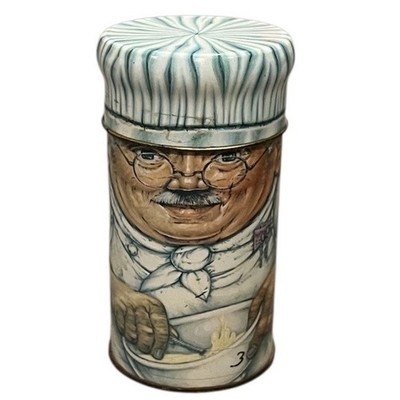 Vintage Baker The Tin Box Company Small Cap Tins, Chef Tin, Made in England