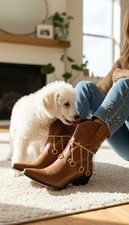 Women Gold Metal Chain Boot Bracelet Anklet Shoe Long Dangle Ring Charm Handmade