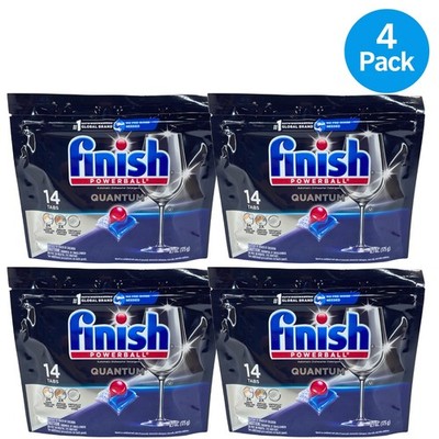 Finish Quantum Powerball Automatic Dishwasher Detergent Tabs 14 Count  4 Pack