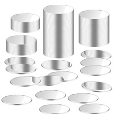 Mini Spiegel Set 100 Stück, 2,5cm rund, selbstklebend, Basteldekoration