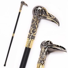 Hejiu 36.77 inch Plague Doctor Raven Skull Walking Cane Gothic