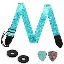 QIELIZI Adjustable Guitar Strap Includes 2 Strap Locks 2 Matching Picks 1...