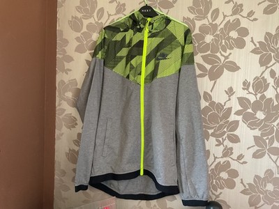 Herren Nike Windrunner Finisher M Jacke Tech Fleece Kapuze Full Zip Oberteil UKXL Grau