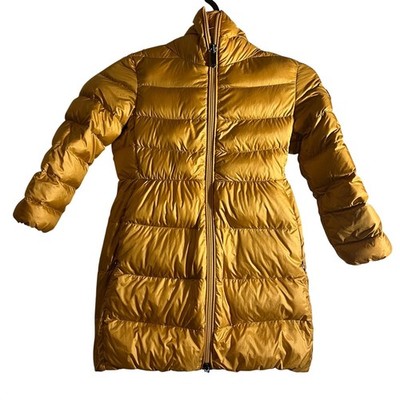 Il Gufo Kids Puffer Hooded Jacket  in Mustard Yellow, Kids Size 4A (US Size 4T)