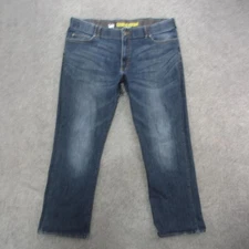 Lee Extreme Motion Jeans Mens 42x32 Blue Regular Fit Bootcut Stretch Denim