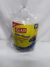 24 Oz Glad Take-Aways Food Storage Containers Round 40pc (20 Bowls W/lids)