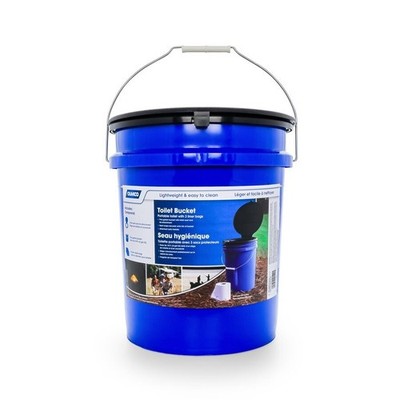 CAMCO 41549 Portable Toilet Bucket | Features 3 Bag Liners for Easy Clean Up &