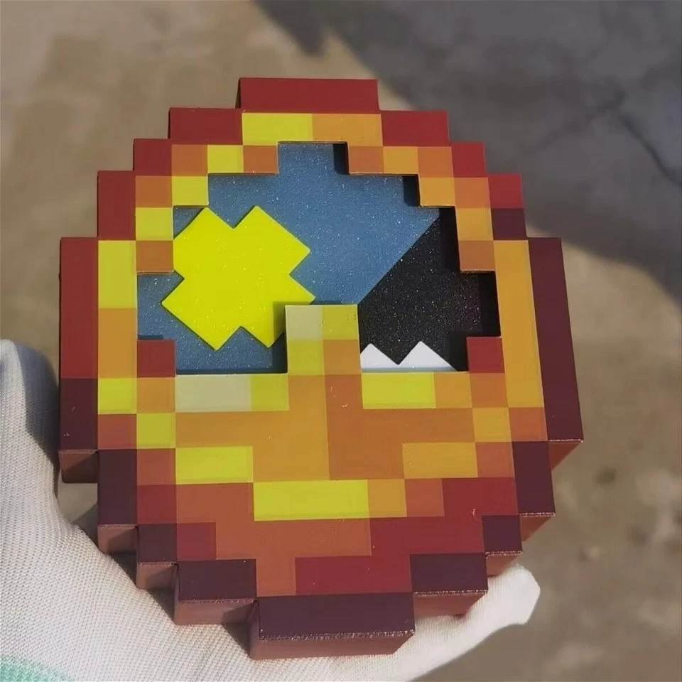 Minecraft Pixel Style 3D Printed Trend Clock 24H Desk Wall Decor Minecraft Gift - Image 3 of 4