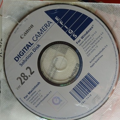 Canon Digital Camera Solution Disk Version 28.2 for Macinstosh and Windows ~