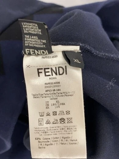 FENDI Felpa XL Cotone BLU FAF522A535