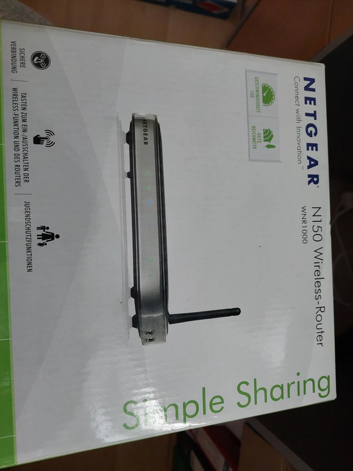 NETGEAR RangeMax 150 150 Mbps 4-Port 100 Mbps Verkabelt Router (WNR1000-100GRS) - Bild 2 von 2