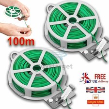 100M Twistee Tie Plant Support Garden Wire with Dispenser & Cutter DIY Craft