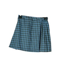 Wild Fable Olive, Blue  Black Mini Plaid Pleated School Girl Skirt Size XS