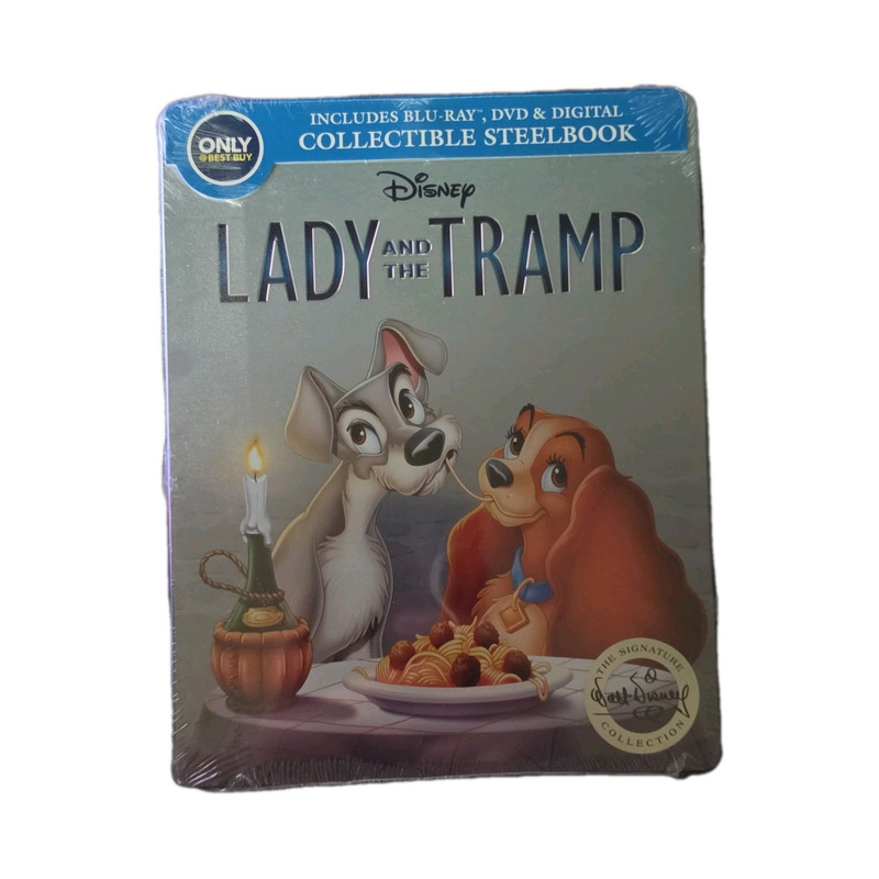 Disney Lady and the Tramp Signature Collection Steelbook Blu-ray DVD Digital G