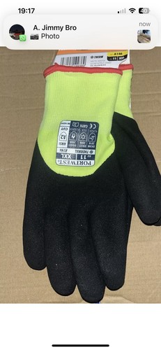Portwest A146 Arctic Winter Warm Thermal Lined Cold Working Grip Protect Gloves - Picture 13 of 27