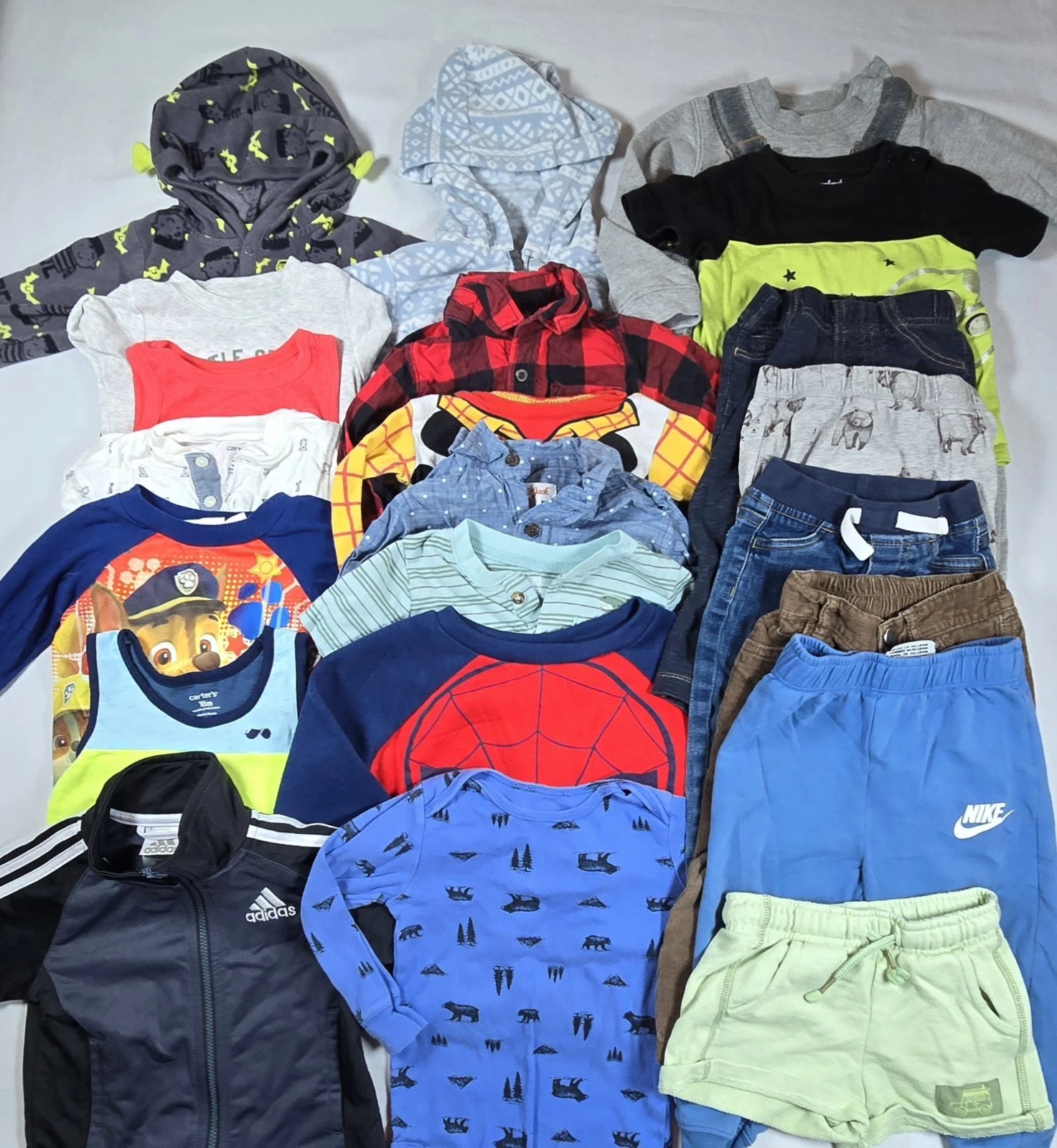 22 Lot Bundle Baby Boy Clothes Shorts Tee Shirts Pants Hoodie: 18M 18 Months