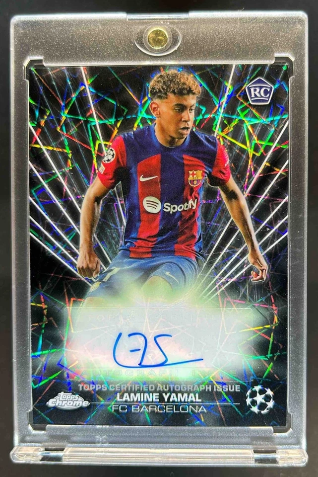 2023 Topps Cromo UEFA Lamine Yamal Negro Lazer Automático RC Novato #BLA-LY Barcelona