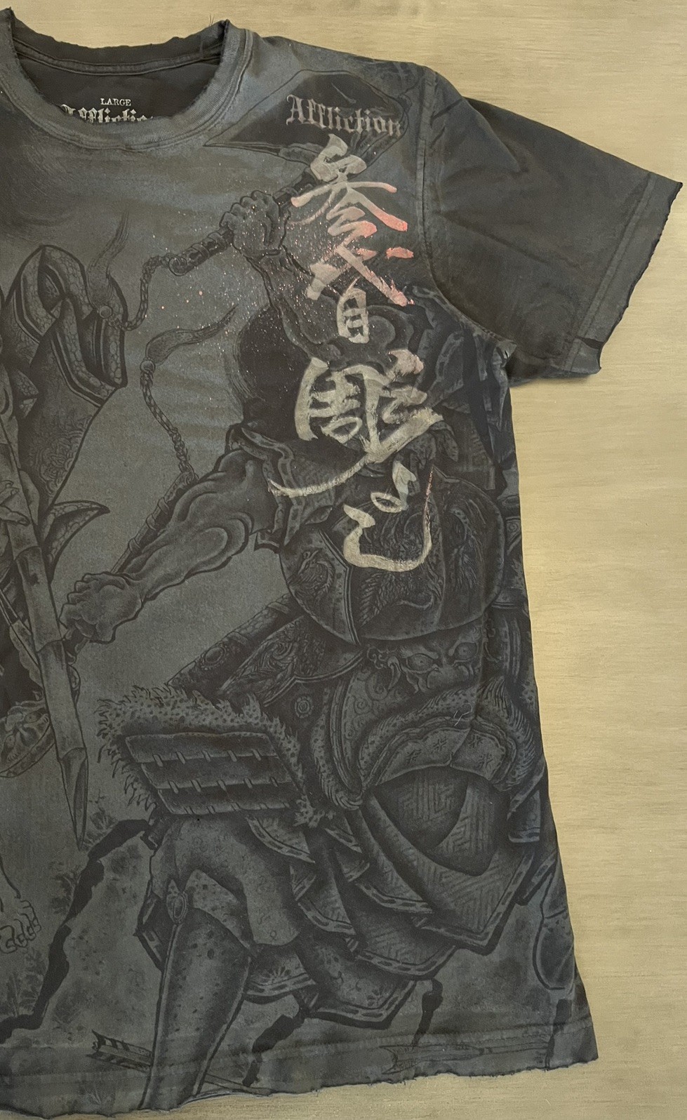 Affliction Heroes & Demons By Horiyoshi III AOP Vintage Y2K T-shirt size L image 5