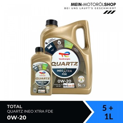 Total Quartz Ineo Xtra FDE 0W-20 MB 229.71 Ford Opel Motoröl 5+1 Liter = 6 Liter