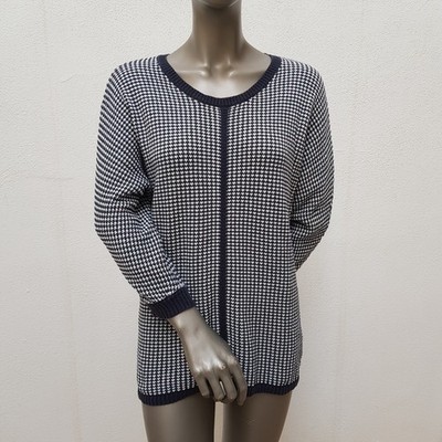 Hübscher Pullover von Max Studio, S, dunkelblau, weiß