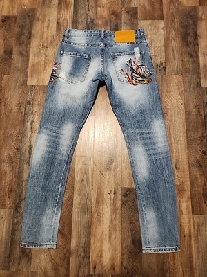 Dsquared2 Cool Guy Jeans Size 30x31 Made in Italy Embroidered distressed whisker