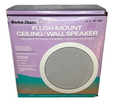 Vintage RadioShack Optimus 40-1367 Flush-Mount 2-Way Speaker 30W NOS Open Box