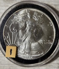 1986 American Silver Eagle 1 oz .999 Silver In Capsule #1