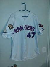 2001 MLB Team Issued Russell Texas Rangers Todd Van Poppel Signed Jersey Size 52