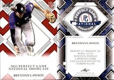 BRENDAN LAWSON Rookie 2023 Leaf Perfect Game National Showcase RED PR 20 #12