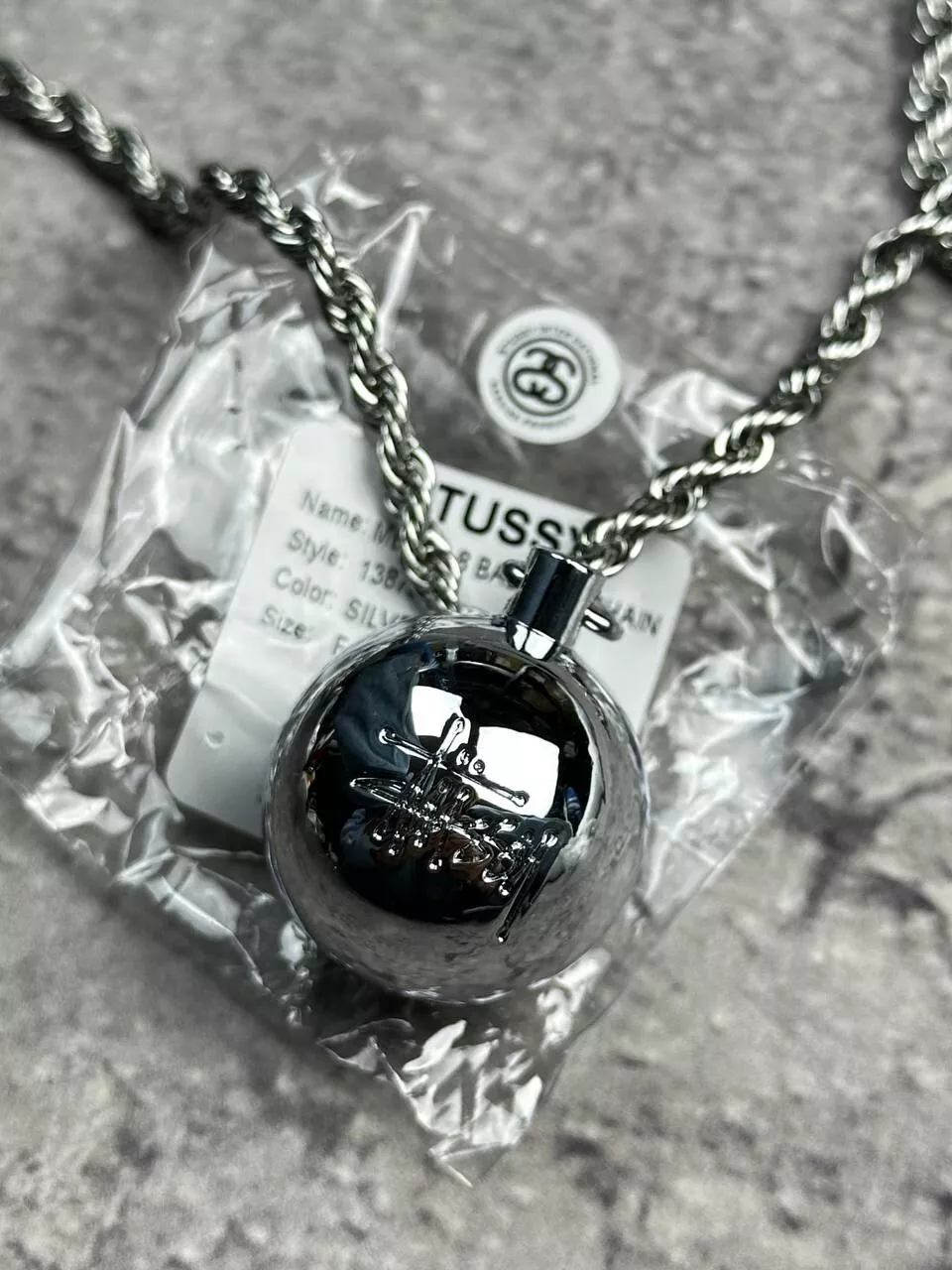 VINTAGE RARE STUSSY Chaîne Métal 8 Billes Creative Alliage Métal Carhartt Clé Suprême