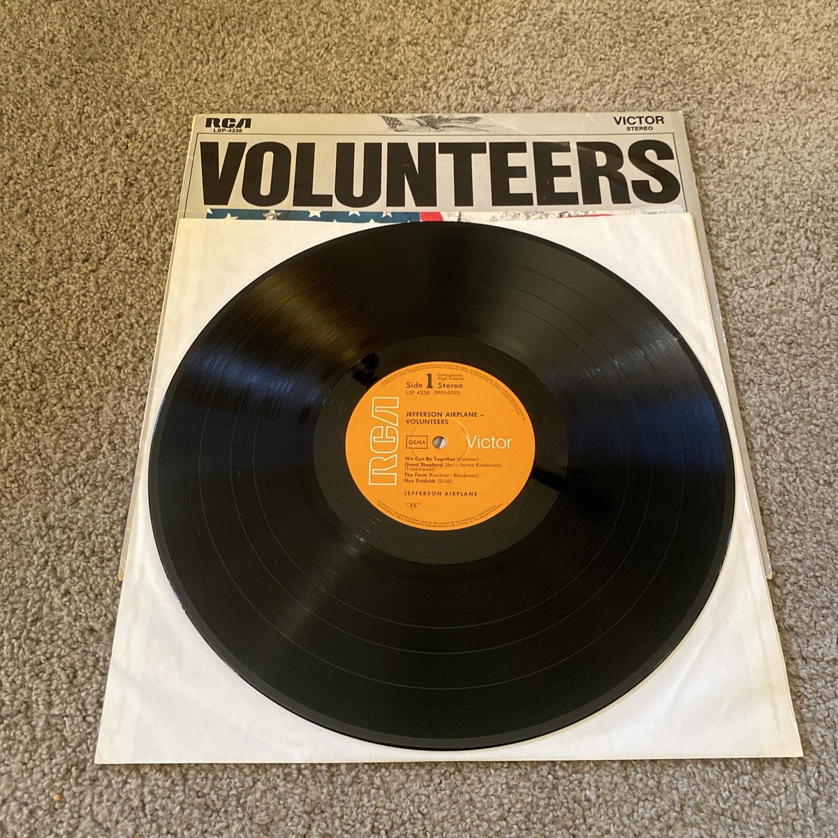 Jefferson Airplane Volunteers German Pressing Original 1969 Vinyl