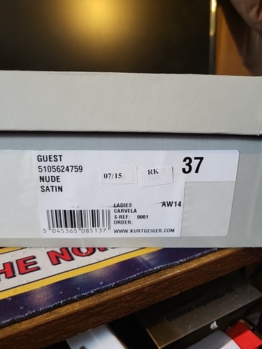 Kurt Geiger Carvela Desnudo Satén Stilletos Diamonte Tacones Boda Fiesta Reino Unido Talla 4 - Imagen 8 de 9