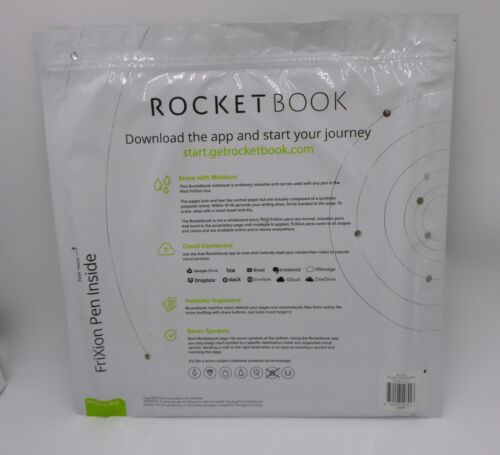Rocketbook Fusion Smart Reusable Notebook Planner Calendar & Notebook blk w/pen - Picture 2 of 3