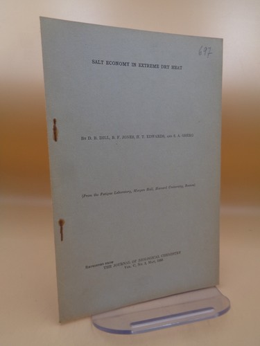 Drs Dill, Jones, Edwards & Oberg: Salt economy in extreme dry heat 1933