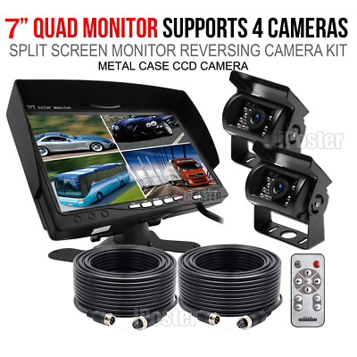 7'' REAR VIEW REVERSING CAMERA KIT SYSTEM CCTV FOR TRACTOR, EXCAVATOR, TRUCK, RV