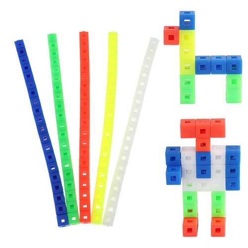 100pcs mathematics linking cubes interlocking counting block kids