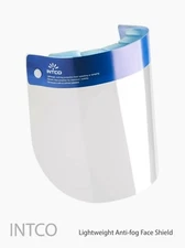 8 Piece (9") Face Shield INTCO   Lightweight Clear Anti-Fog Protection 13"x9"