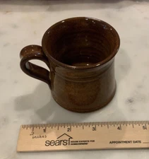 Vintage 1983 Jugtown Ware Brown Mug Glazed