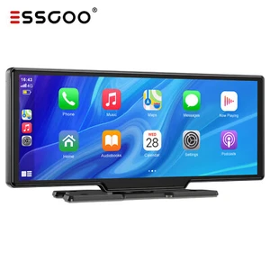 4K Dash Cam Voiture Stereo Touch Écran sans fil Carplay & Caméra Auto+Rear Android