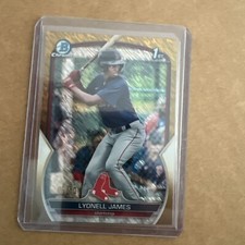 2023 Bowman Chrome 1st Lyonell James Gold Shimmer 05/50 Boston Red Sox