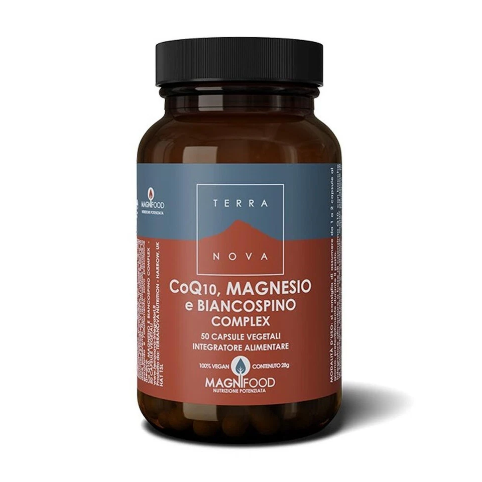 Terranova Pressione - CoQ10 Magnesio e Biancospino Complex, 50 capsule