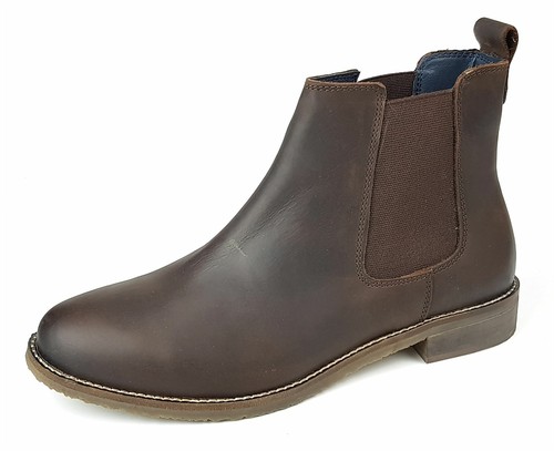 Womens Ankle Chelsea Boots Brown 
