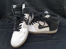 🔥Best🔥 2008 Nike Dunk High Premium White Black Grey SB Gum 317982-101 Sz 9.5